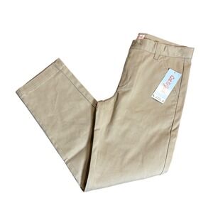 NWT Cat & Jack Size 10 Husky Khaki‎ Uniform Pants Kid Boy Pockets Adjustable